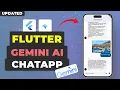 Flutter Google Gemini Chat App Tutorial - Flutter Gemini API Chat Application Guide