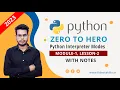 Python Interpreter Modes Module 1 Lesson 2 Python Programming Course Fidest Skills