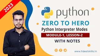 Python Interpreter Modes Module 1 Lesson 2 Python Programming Course Fidest Skills