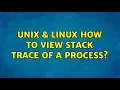 Unix Linux How to view Stack Trace of a process