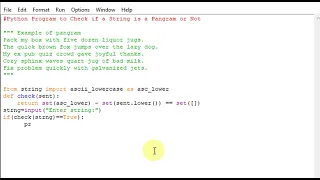 Python Program to Check if a String is a Pangram or Not