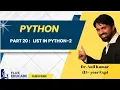Python Part 21 List in Python-2 Fluxeducare Dr Anil Kumar
