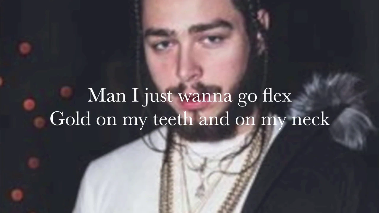 Post Malone Go flex lyric video Post Malone Go flex lyric video
