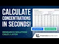 Calculate Chemical Concentrations in SECONDS Free Lab Tool