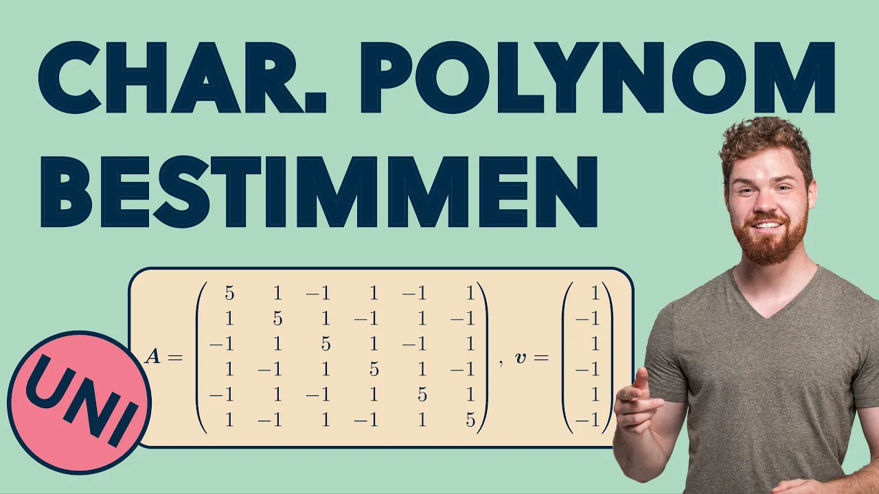 LINA PRÜFUNG Charakteristisches Polynom einer 6x6 Matrix bestimmen über geometrische Vielfachheiten