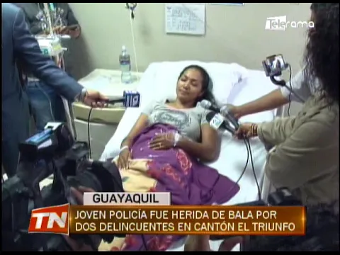 Joven policía fue herida de bala por dos delincuentes en cantón El Triunfo