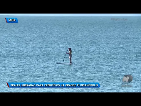 Praias liberadas para exercícios na Grande Florianópolis