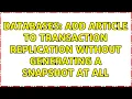 Databases Add article to transaction replication without generating a snapshot at all