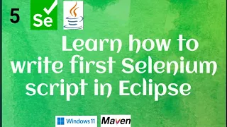 How to Write First Selenium script in Eclipse Selenium Tutorial Java