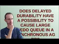 Dba Does delayed durability have a possibility to cause large redo queue in a synchronous AG db
