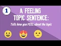 Lesson 2 Topic Sentence