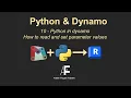 10-Python in dynamo How to read and set parameter