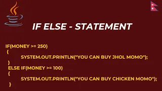 IF ELSE statement in Java In Nepali