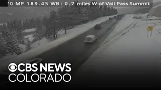 Westbound I-70 reopens in Colorado mountains at Vail Pass Summit after crash