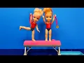 Download Lagu Gymnastics ! Elsa \u0026 Anna toddlers - competition - Barbie