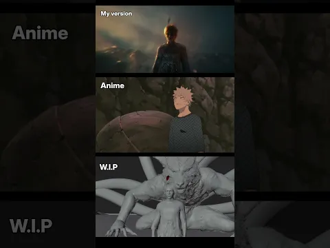 Naruto vs Sasuke - my version and the anime version. Took a long time but it was worth it.