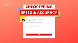 Typing Speed and Accuracy Checker App using JavaScript