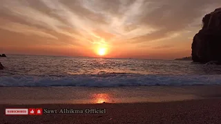 The Sound Of Sea Waves With Sunset صوت امواج البحر للاسترخاء مع غروب الشمس روعة 