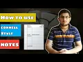 How to Make and Use Cornell Style Note