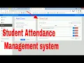 Student Attendance Management System in PHP