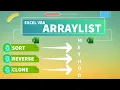 Excel VBA - ArrayList Sort Reverse and Clone Methods