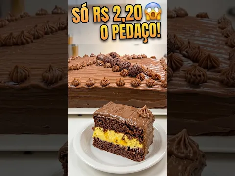 R$ 2,20 O PEDAÇO! 😱 ESSE BOLO RENDE 50! #maracuja  #bolodeaniversario #confeitaria
