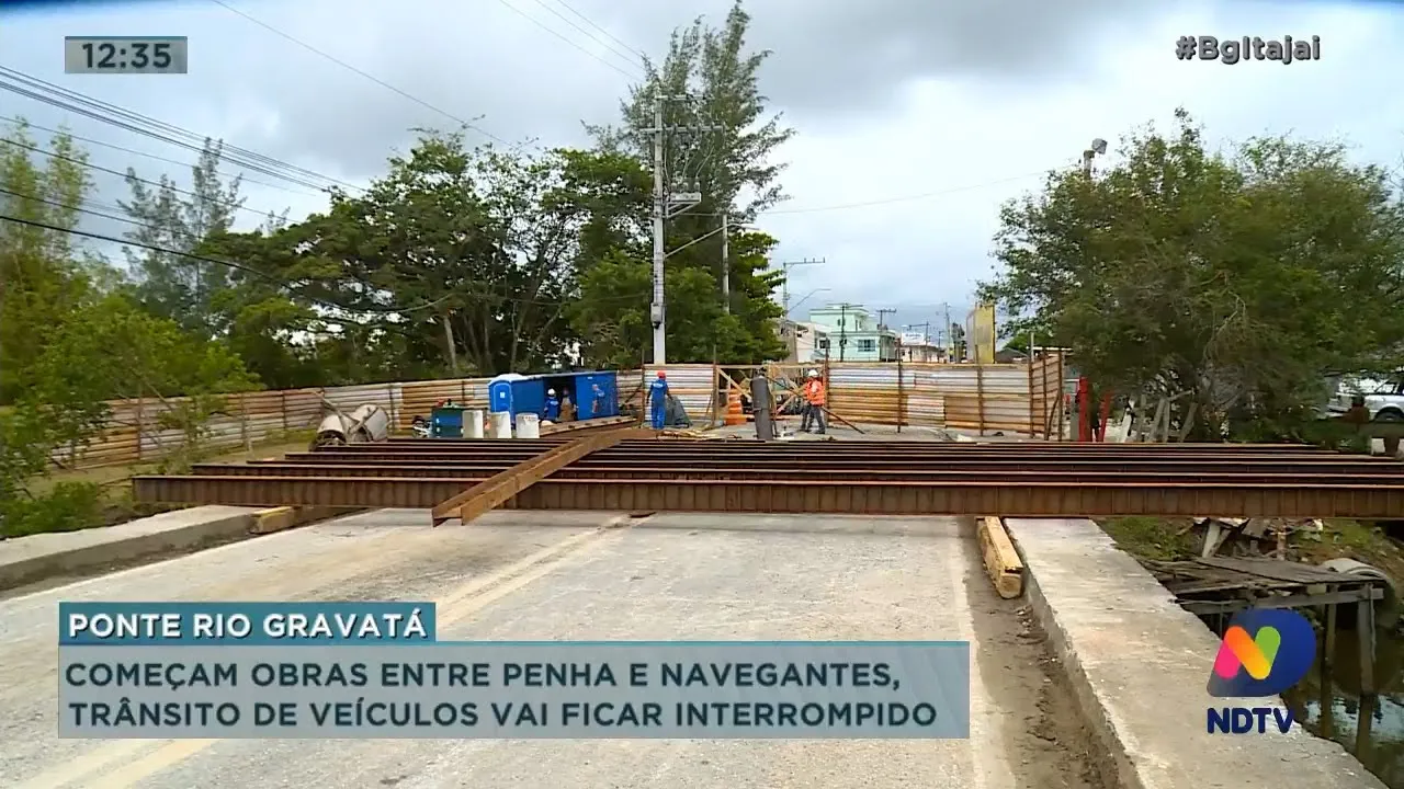 Começa obras da ponte entre Penha e Navegantes