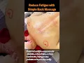 Reduce Fatigue with Simple Back Massage