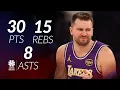 Luka Doncic 30 pts 15 rebs 8 asts vs Knicks season