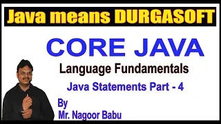 Core Java Tutorials Java Programming Format Part - 4 by Nagoor Babu