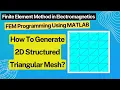 How to generate a 2D structured triangular mesh Finite Element Method in Electromagnetics