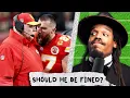 Should Travis Kelce be for pushing Coach Reid