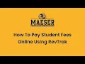 How To Pay Student Fees Online Using RevTrak