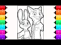 Zootopia 2 Coloring Pages Color with me Judy Hopps and Nick Wilde