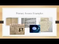 Primary Sources - How to Find Them