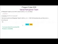 Project Euler 009 - Special Pythagorean Triplet
