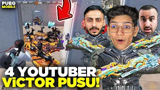 EN İYİ VİCTOR PUSU! 4 YOUTUBER PUSU - PUBG MOBİLE