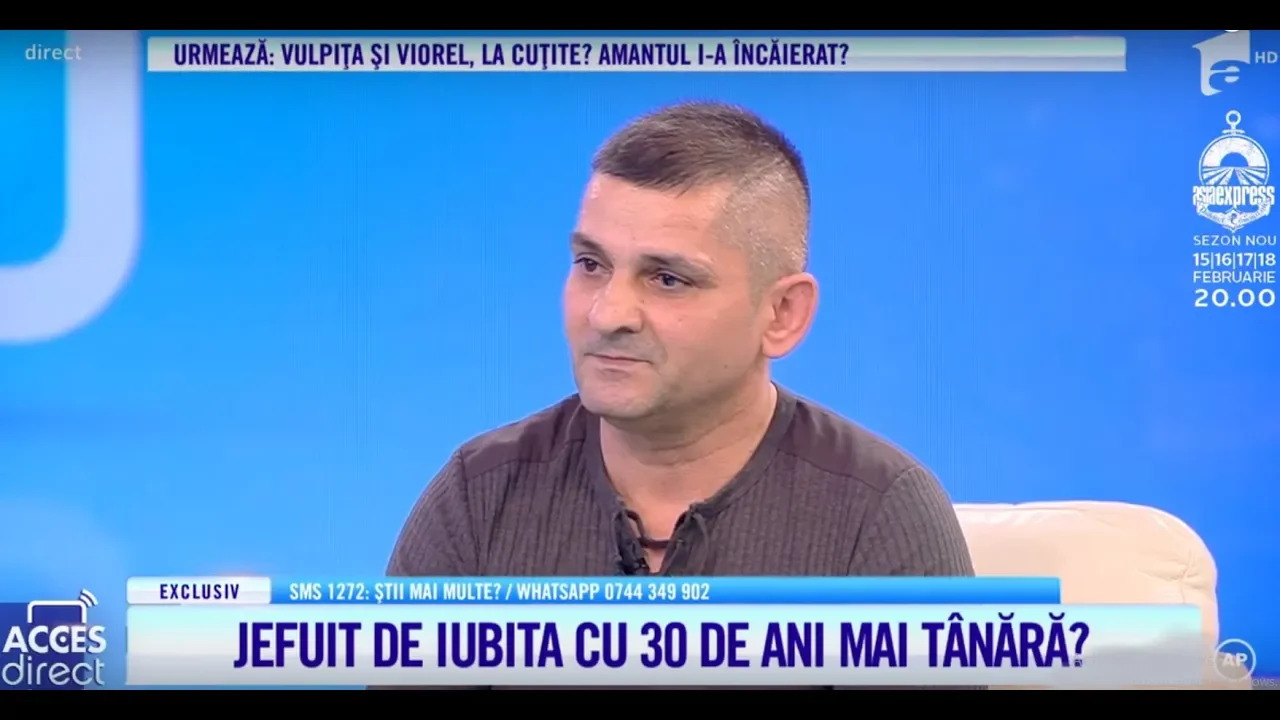 La 48 de ani, Sebastian Bonescu acuză că ar fi fost escrocat de iubita sa, în vârstă de 19 ani!