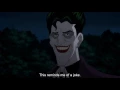 Lagu Joker tells Batman a joke and batman laughs