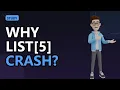 Python Lesson 8 Why Does list 5 Crash Python Lists From Zero to Confident