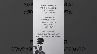 Love Amharic Poem Habesha Poetry Ethiopia ፍቅር ግጥም 