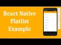React Native Flatlist Example - Rendering Simple List