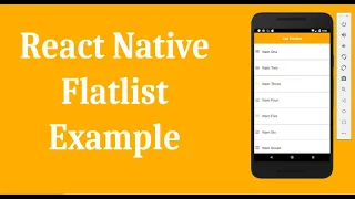React Native Flatlist Example - Rendering Simple List