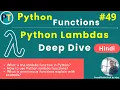 Mastering In Python Lambda Function Anonymous Lambda Function Python Tutorial - Hindi