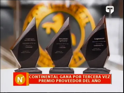 Continental gana por tercera vez premio proveedor del año
