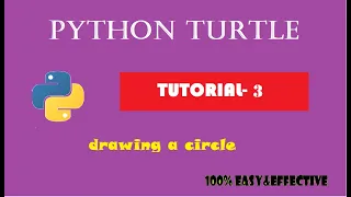 PYTHON TURTLE TUTORIAL PROGRAM - 3 CIRCLE DRAWING