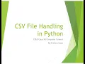 CSV File Handling in Python Class XII CBSE PYQ Sample Questions CBSE TeckTalks
