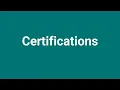 Certifications Meaning and Pronunciation