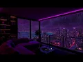 (No Ads) 💤 Rainy Miami Night Therapy • ⛈️ Rain Sounds & Luxury Penthouse View for Better Sleep