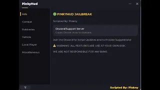 Jailbreak Script PinkyHUD Showcase